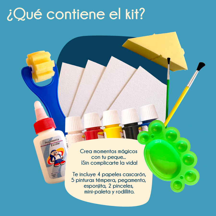 🎨 Kit de Arte Infantil "Pintemos Juntos" + E-book de Instrucciones 📖✨